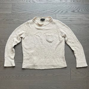 APC Cream Knitted Sweater with Pocket Detail